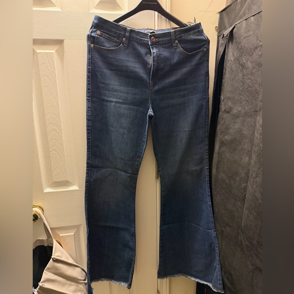 Fashion Nova Dark Blue Flare Jeans